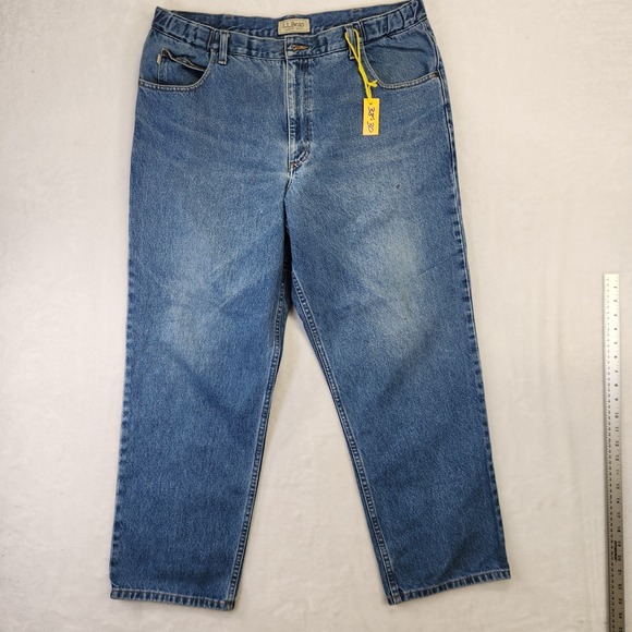 L.L. Bean Other - LL‎ Bean Comfort Waist Mens Jeans 38x30 Medium Wash Blue Denim Straight 250265